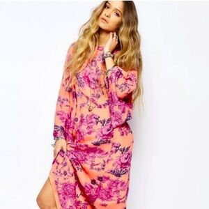 SOLD - 🧡 Free People Boho Melrose Floral Bell Sleeve Maxi Dress Size 2🍊